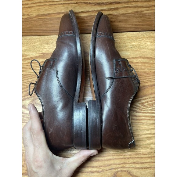 Allen Edmonds Clifton Leather Burgundy/Dark Brown Cap Toe Dress Shoes Size 9 main image 9